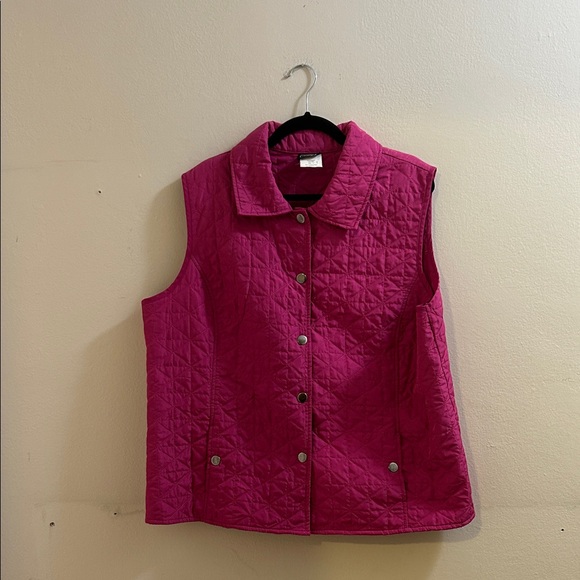 Southern Lady Fuchsia Quilted Vest - Picture 1 of 7